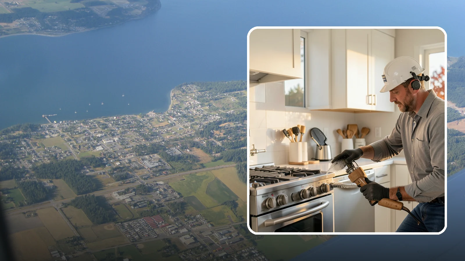 Pot Filler Installation in Coupeville, Island County, WA - We install wall-mounted pot filler faucets above the range for convenient cooking-water access.