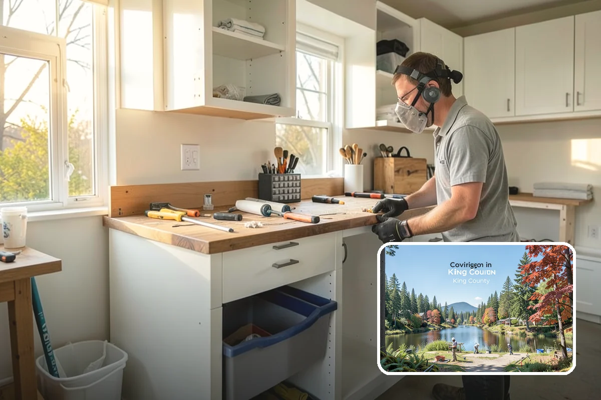 Pot Filler Installation in Covington, King County, WA - Fills pots right at the stove, saving heavy lifting