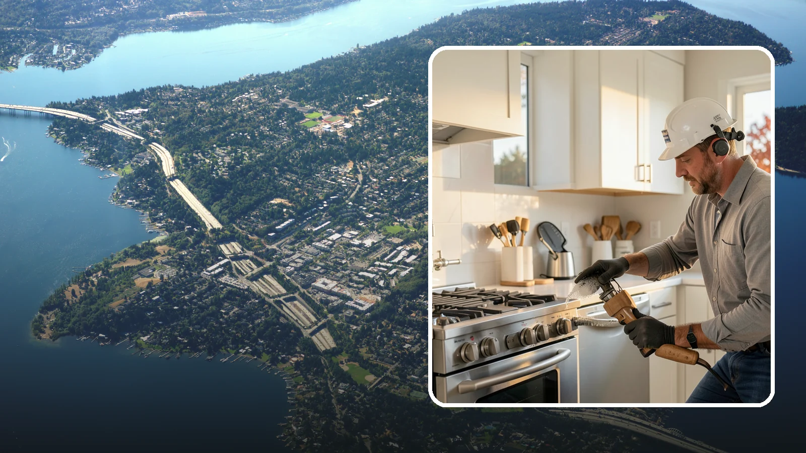 Pot Filler Installation in Mercer Island, King County, WA - We install wall-mounted pot filler faucets above the range for convenient cooking-water access.