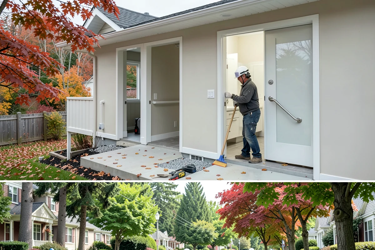 Poured Concrete Retaining Wall in Beaux Arts Village, King County, WA - Pouring is scheduled around dry, moderate weather so the concrete cures properly, making late spring through early fall ideal.