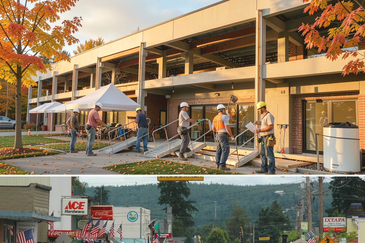 Poured Concrete Retaining Wall in Carnation, King County, WA - Pouring is scheduled around dry, moderate weather so the concrete cures properly, making late spring through early fall ideal.