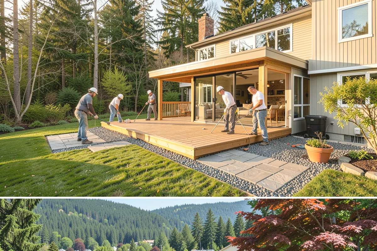 Poured Concrete Retaining Wall in Index, Snohomish County, WA - Pouring is scheduled around dry, moderate weather so the concrete cures properly, making late spring through early fall ideal.