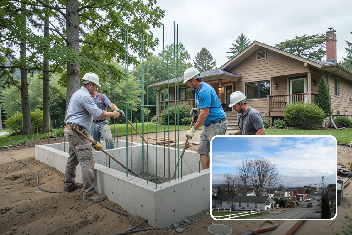 Poured Concrete Retaining Wall in Langley, Island County, WA - Highest strength for tall or heavily loaded walls