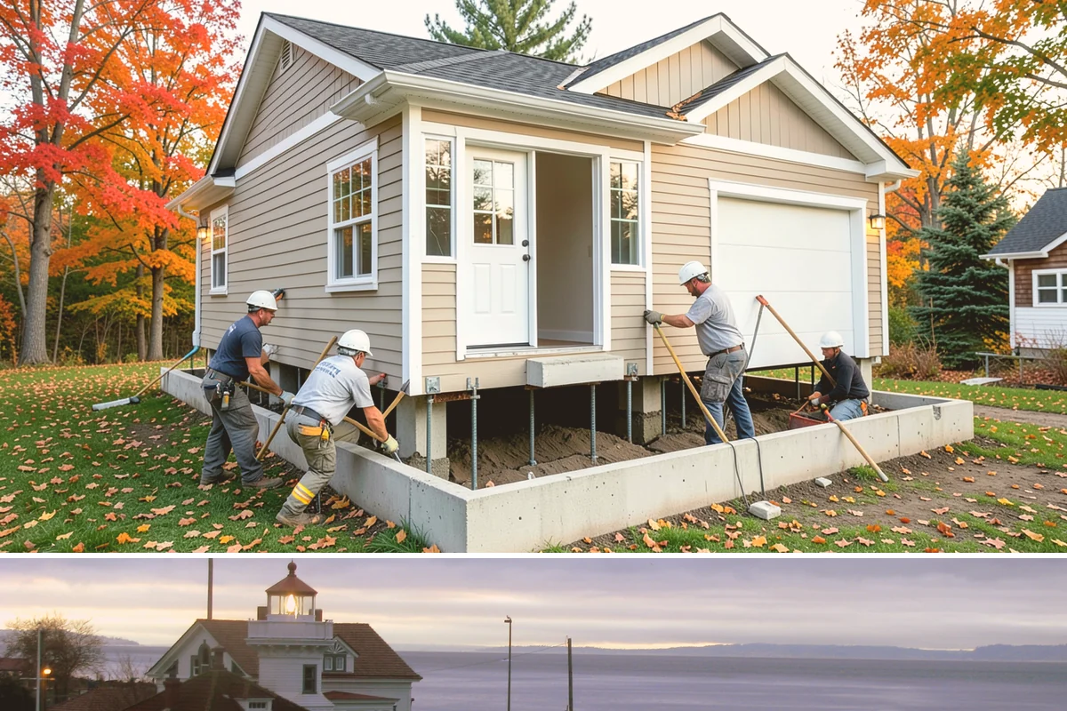 Poured Concrete Retaining Wall in Mukilteo, Snohomish County, WA - Pouring is scheduled around dry, moderate weather so the concrete cures properly, making late spring through early fall ideal.