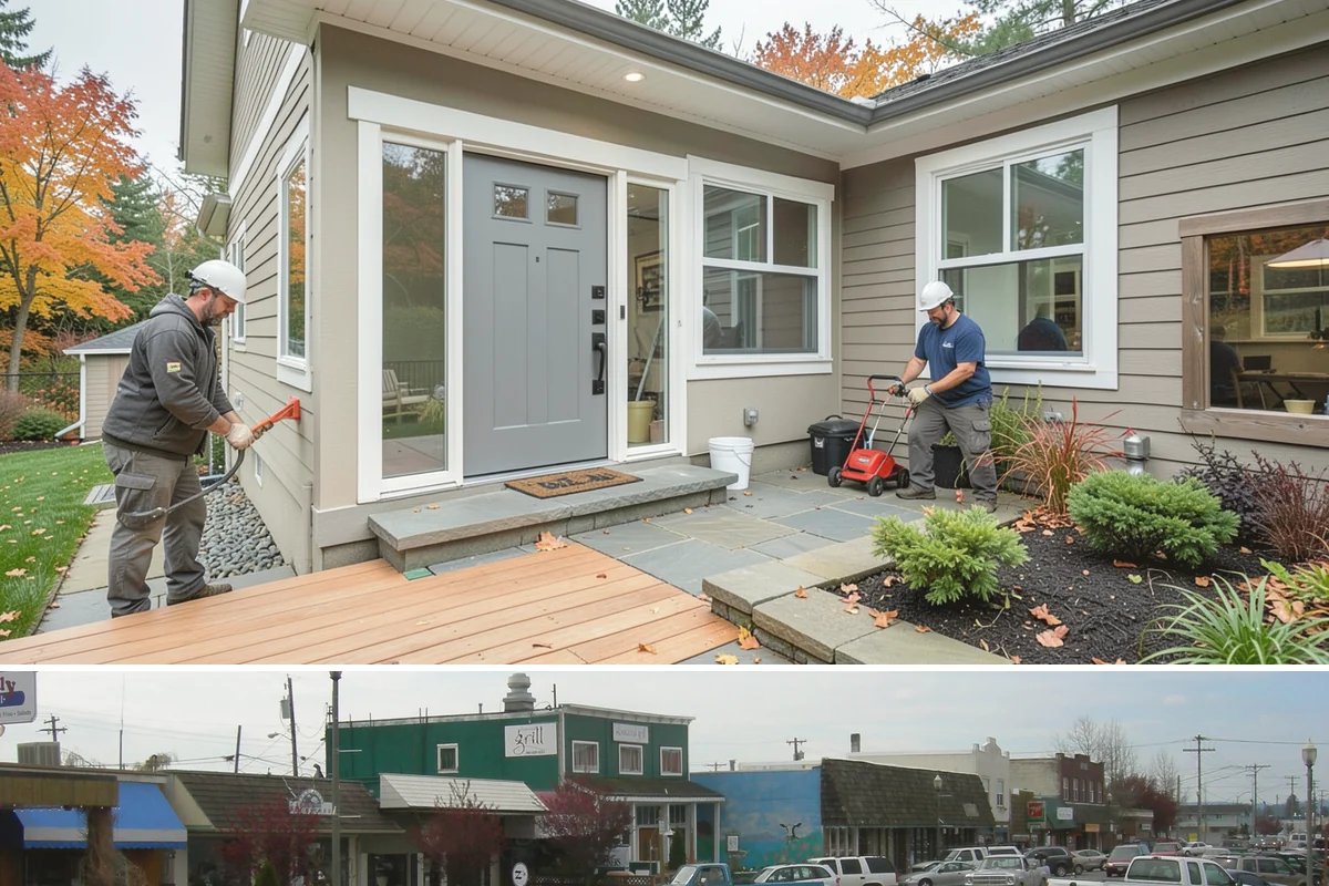Poured Concrete Retaining Wall in Stanwood, Snohomish County, WA - Pouring is scheduled around dry, moderate weather so the concrete cures properly, making late spring through early fall ideal.