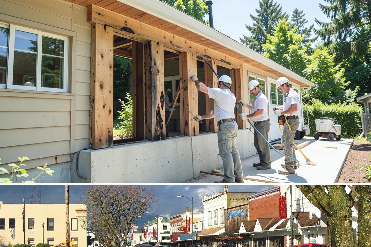 Pressure-Treated Deck Installation in Arlington, Snohomish County, WA - We build pressure-treated decks year-round, and it's best to let the lumber dry a few weeks before staining, which favors summer...