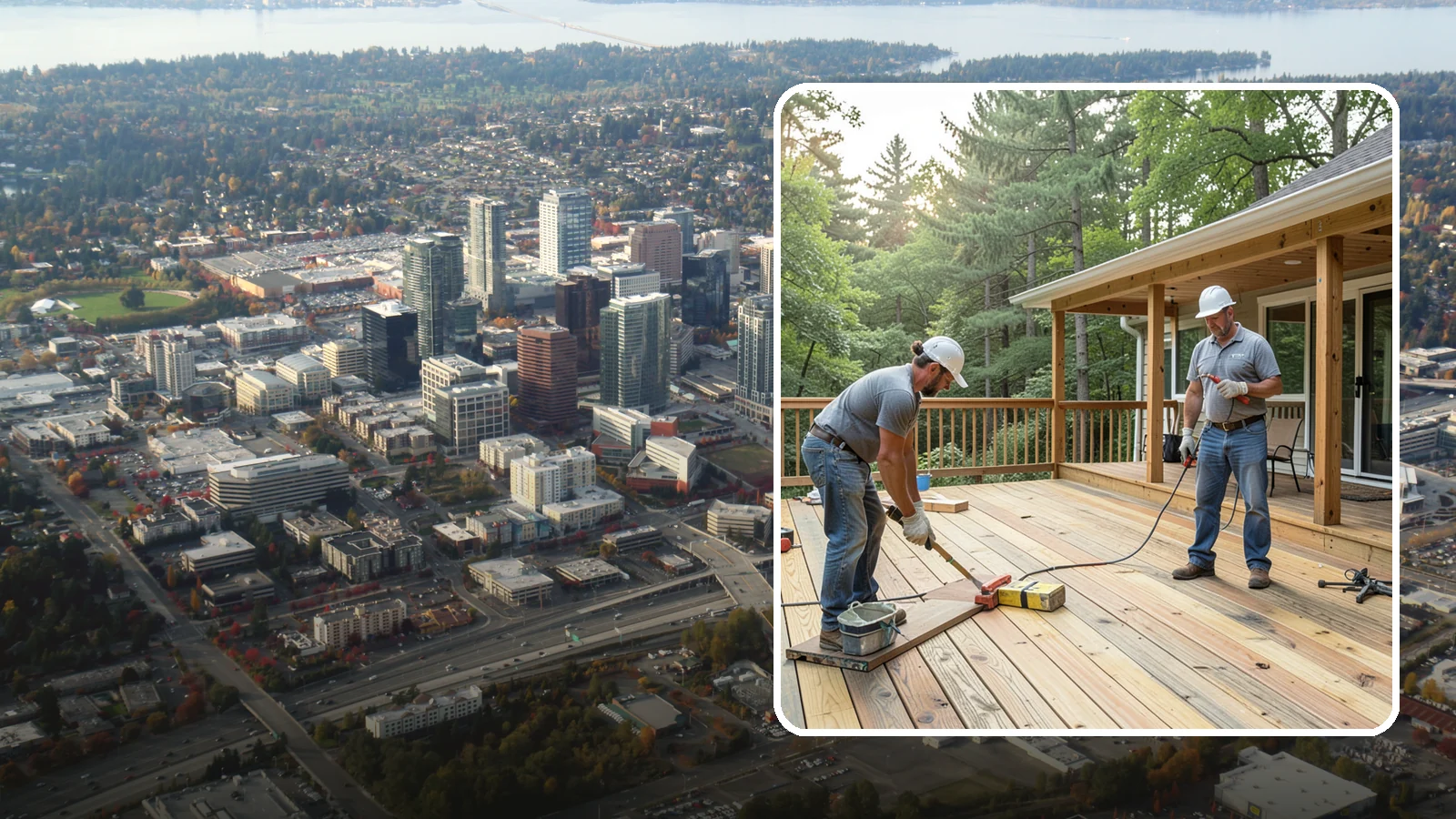 Pressure-Treated Deck Installation in Bellevue, King County, WA - Budget-friendly pressure-treated decking engineered to hold up against Western Washington moisture.