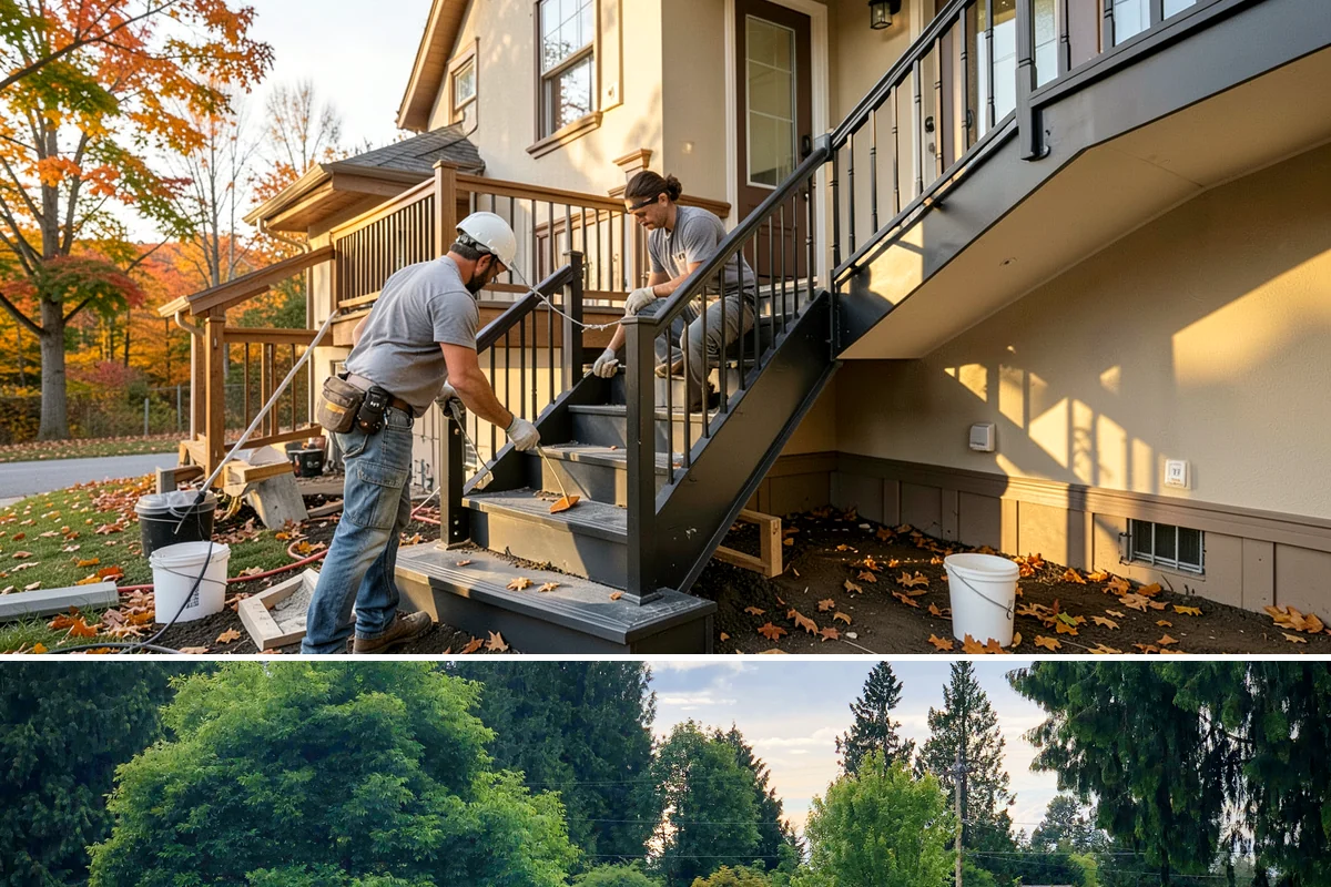 Pressure-Treated Deck Installation in Bonney Lake, Pierce County, WA - We build pressure-treated decks year-round, and it's best to let the lumber dry a few weeks before staining, which favors summer...