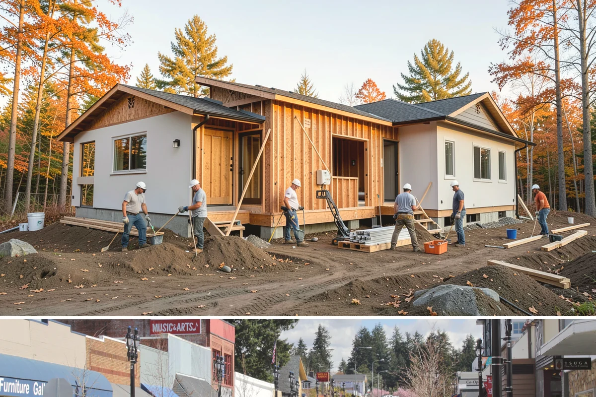 Pressure-Treated Deck Installation in Bothell, King County, WA - We build pressure-treated decks year-round, and it's best to let the lumber dry a few weeks before staining, which favors summer...
