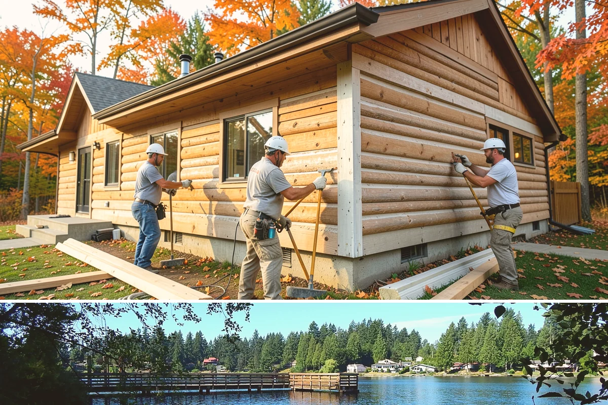 Pressure-Treated Deck Installation in Federal Way, King County, WA - We build pressure-treated decks year-round, and it's best to let the lumber dry a few weeks before staining, which favors summer...