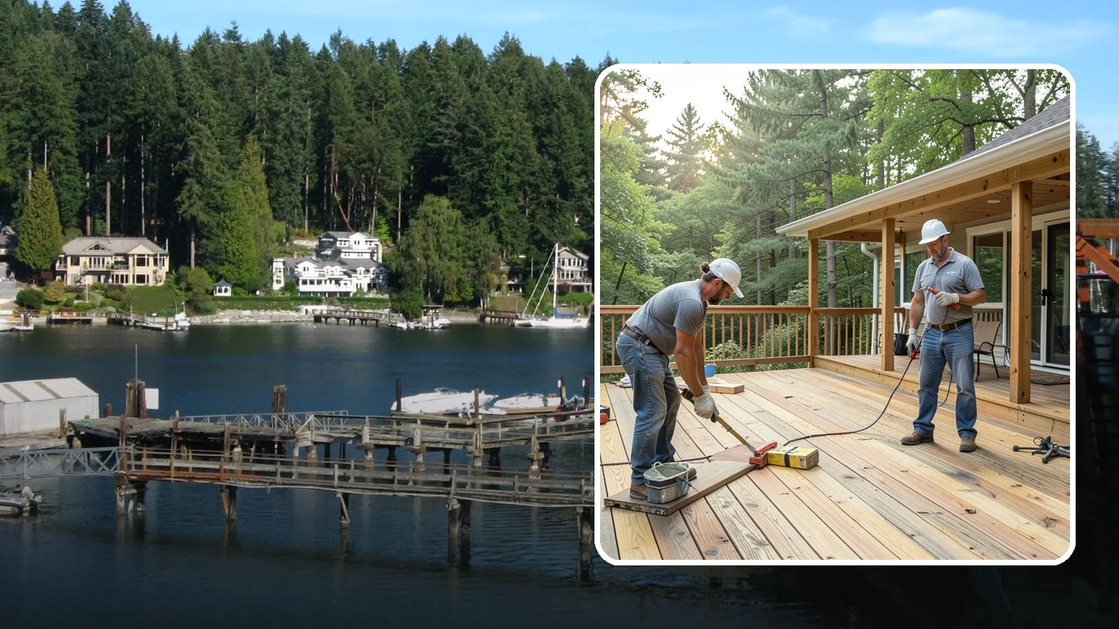 Pressure-Treated Deck Installation in Gig Harbor, Pierce County, WA - Budget-friendly pressure-treated decking engineered to hold up against Western Washington moisture.