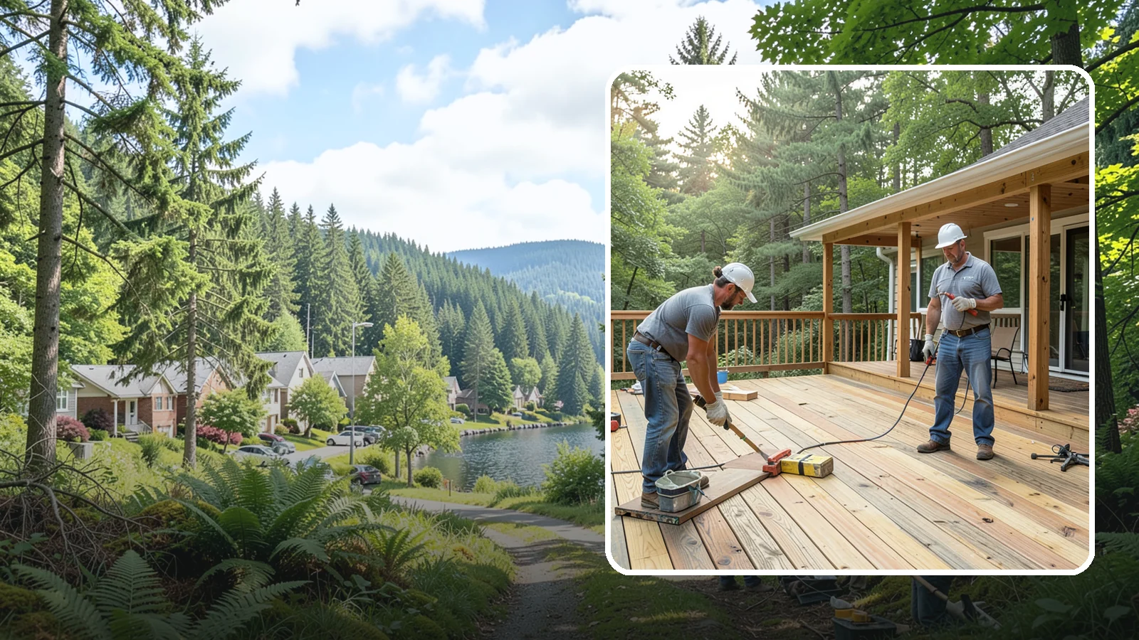 Pressure-Treated Deck Installation in Lake Forest Park, King County, WA - Budget-friendly pressure-treated decking engineered to hold up against Western Washington moisture.