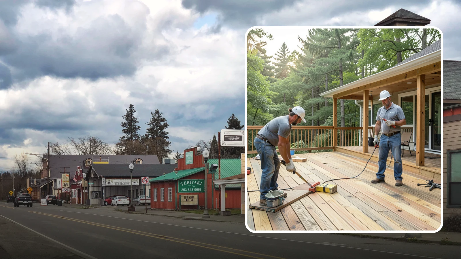 Pressure-Treated Deck Installation in Roy, Pierce County, WA - Budget-friendly pressure-treated decking engineered to hold up against Western Washington moisture.