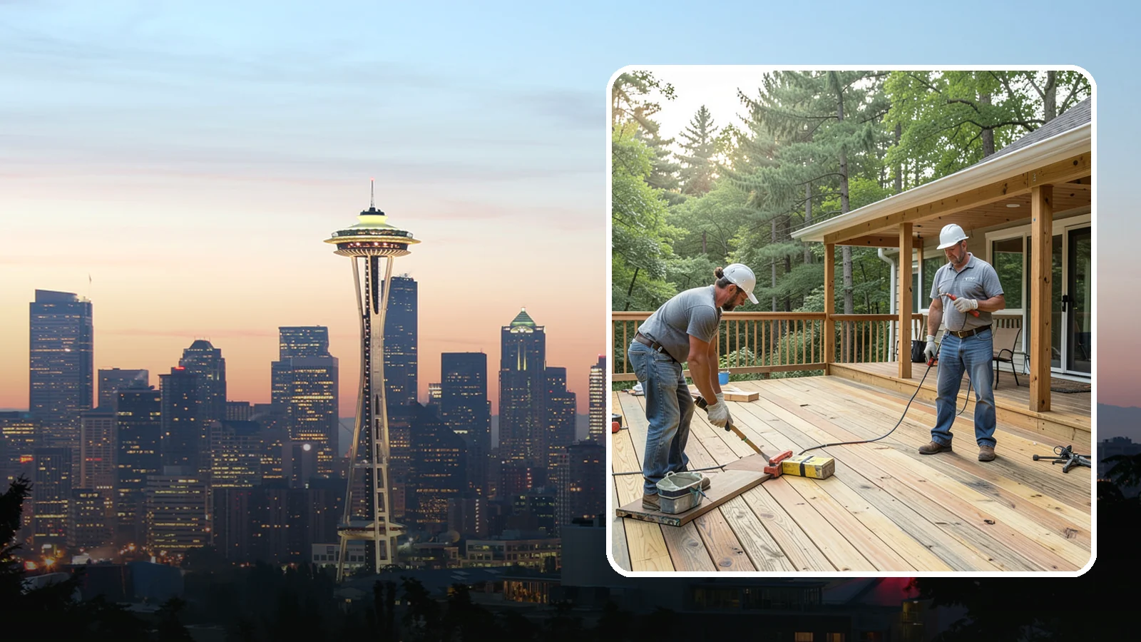 Pressure-Treated Deck Installation in Seattle, King County, WA - Budget-friendly pressure-treated decking engineered to hold up against Western Washington moisture.