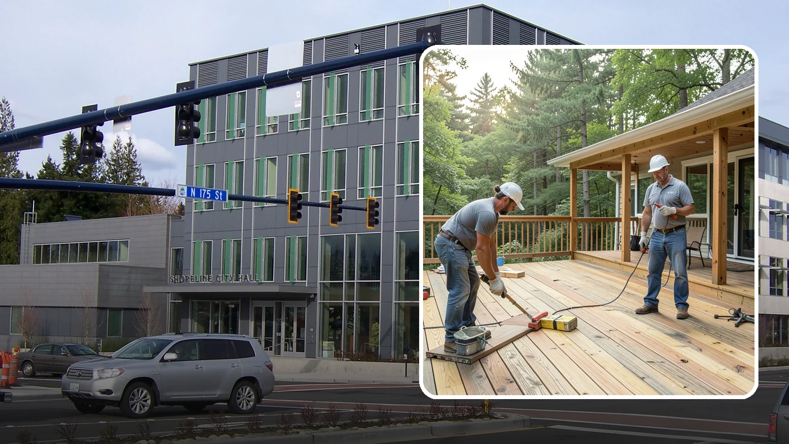 Pressure-Treated Deck Installation in Shoreline, King County, WA - Budget-friendly pressure-treated decking engineered to hold up against Western Washington moisture.