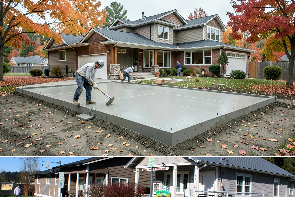 Pressure-Treated Deck Installation in South Prairie, Pierce County, WA - We build pressure-treated decks year-round, and it's best to let the lumber dry a few weeks before staining, which favors summer...