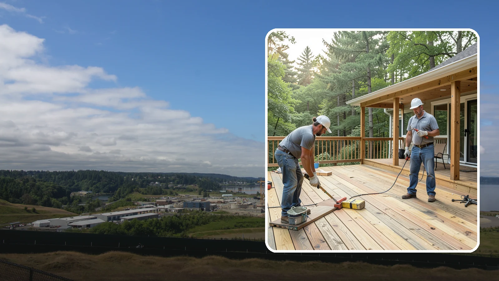 Pressure-Treated Deck Installation in University Place, Pierce County, WA - Budget-friendly pressure-treated decking engineered to hold up against Western Washington moisture.
