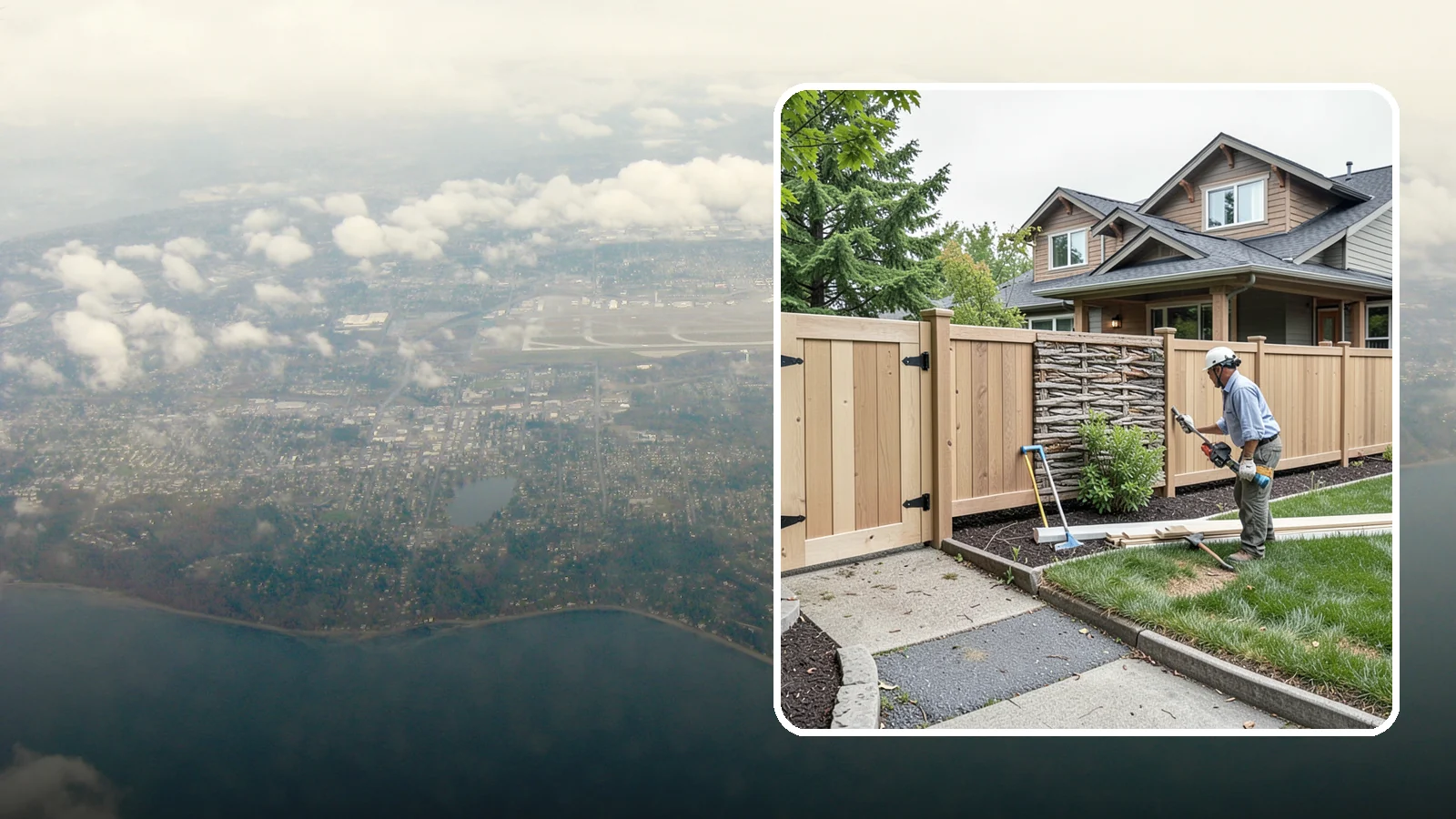 Privacy Fence Installation in Burien, King County, WA - A full-height privacy fence that blocks sightlines and buffers noise around your outdoor space.