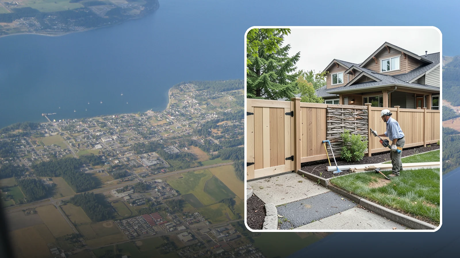 Privacy Fence Installation in Coupeville, Island County, WA - A full-height privacy fence that blocks sightlines and buffers noise around your outdoor space.