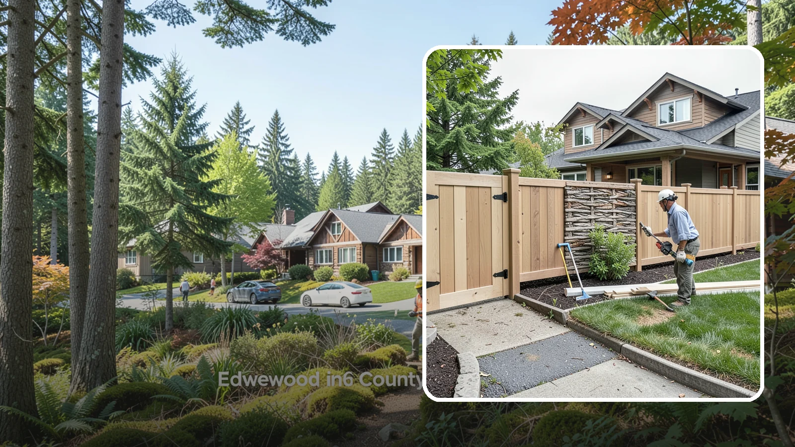 Privacy Fence Installation in Edgewood, Pierce County, WA - A full-height privacy fence that blocks sightlines and buffers noise around your outdoor space.