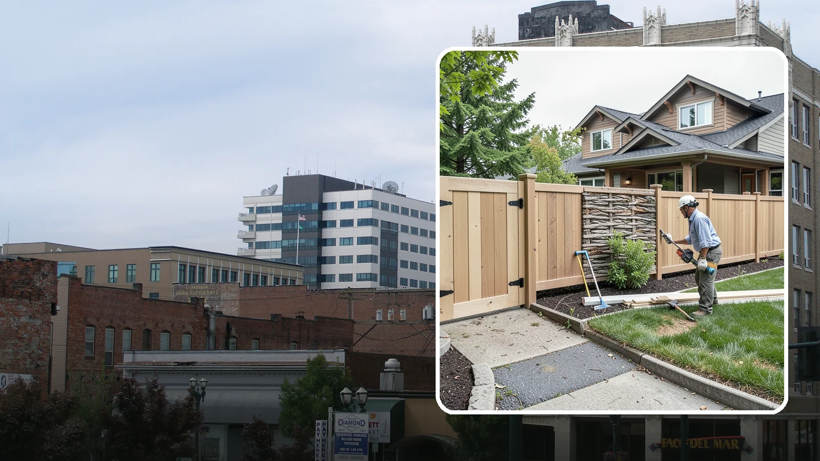 Privacy Fence Installation in Everett, Snohomish County, WA - A full-height privacy fence that blocks sightlines and buffers noise around your outdoor space.