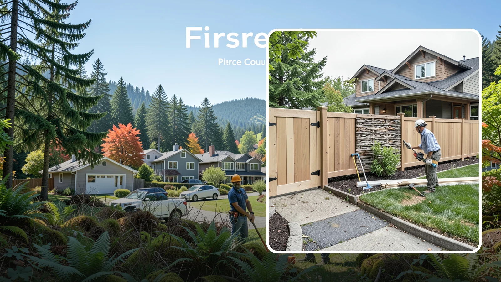 Privacy Fence Installation in Fircrest, Pierce County, WA - A full-height privacy fence that blocks sightlines and buffers noise around your outdoor space.