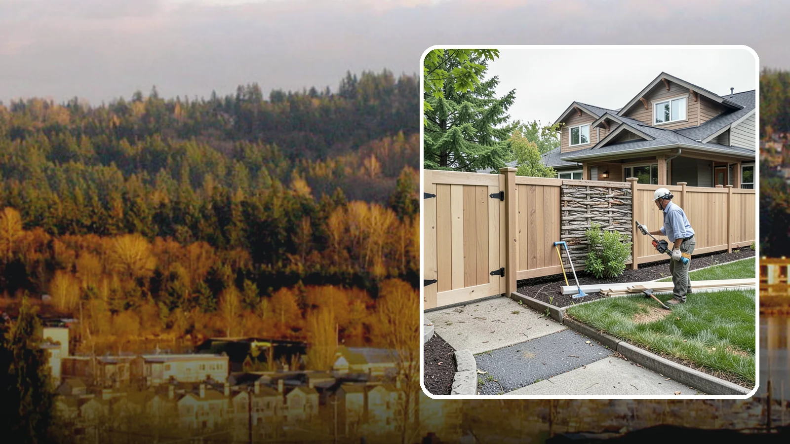 Privacy Fence Installation in Kenmore, King County, WA - A full-height privacy fence that blocks sightlines and buffers noise around your outdoor space.