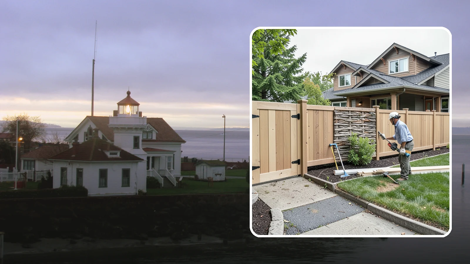 Privacy Fence Installation in Mukilteo, Snohomish County, WA - A full-height privacy fence that blocks sightlines and buffers noise around your outdoor space.