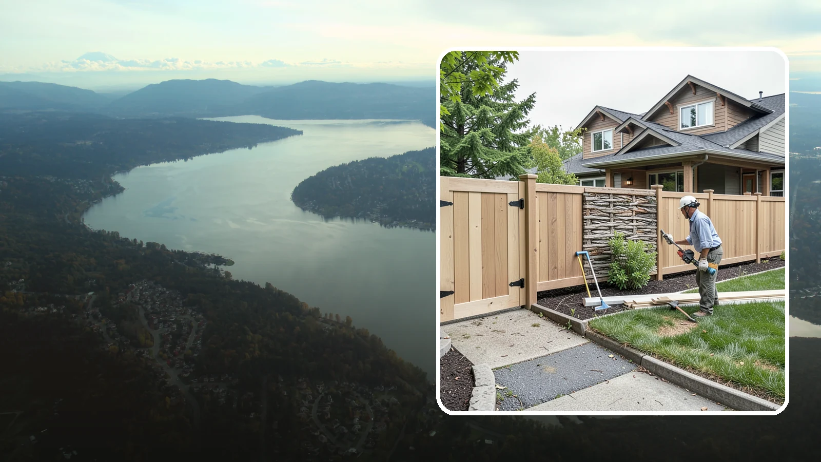 Privacy Fence Installation in Sammamish, King County, WA - A full-height privacy fence that blocks sightlines and buffers noise around your outdoor space.