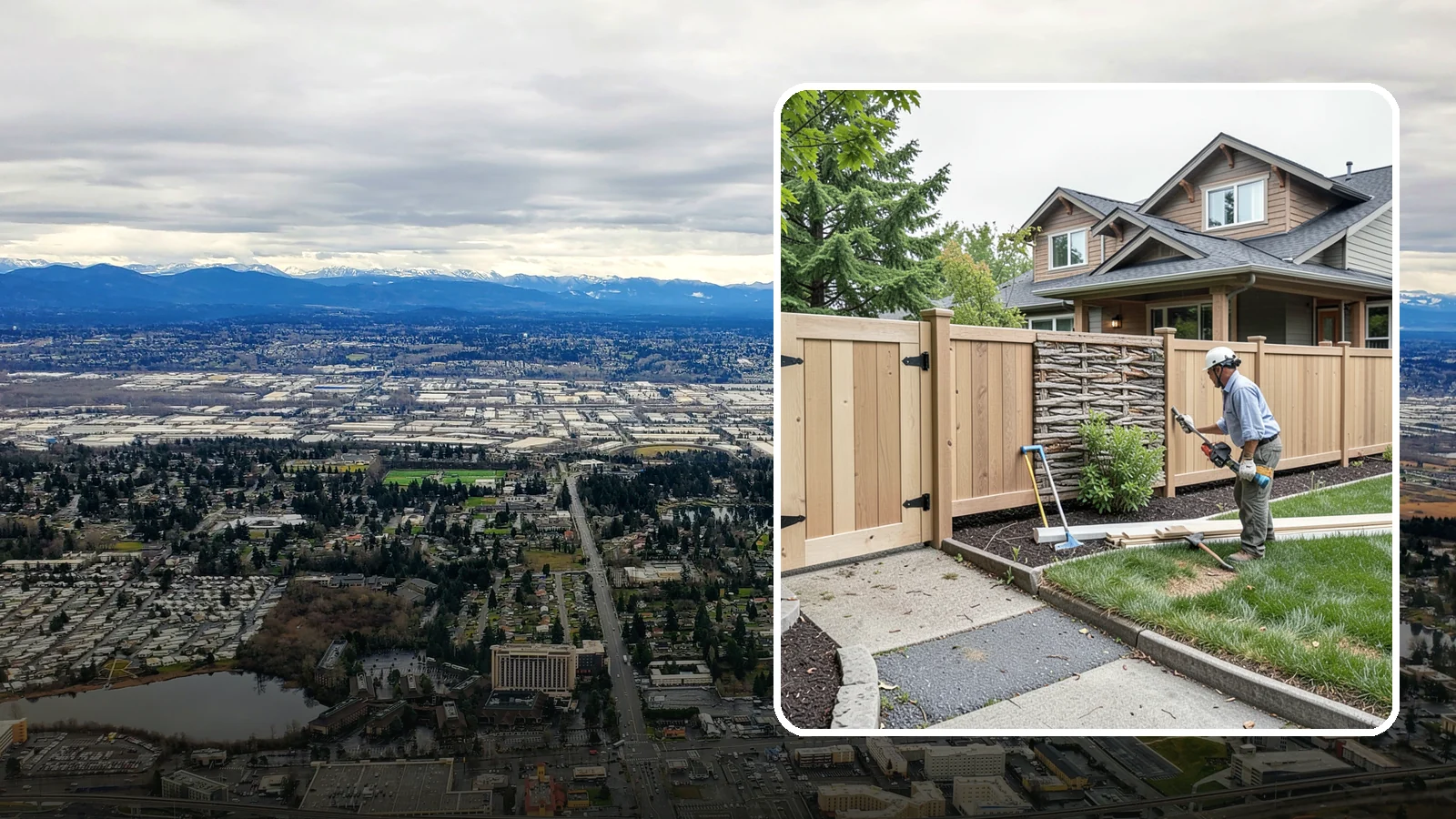Privacy Fence Installation in SeaTac, King County, WA - A full-height privacy fence that blocks sightlines and buffers noise around your outdoor space.
