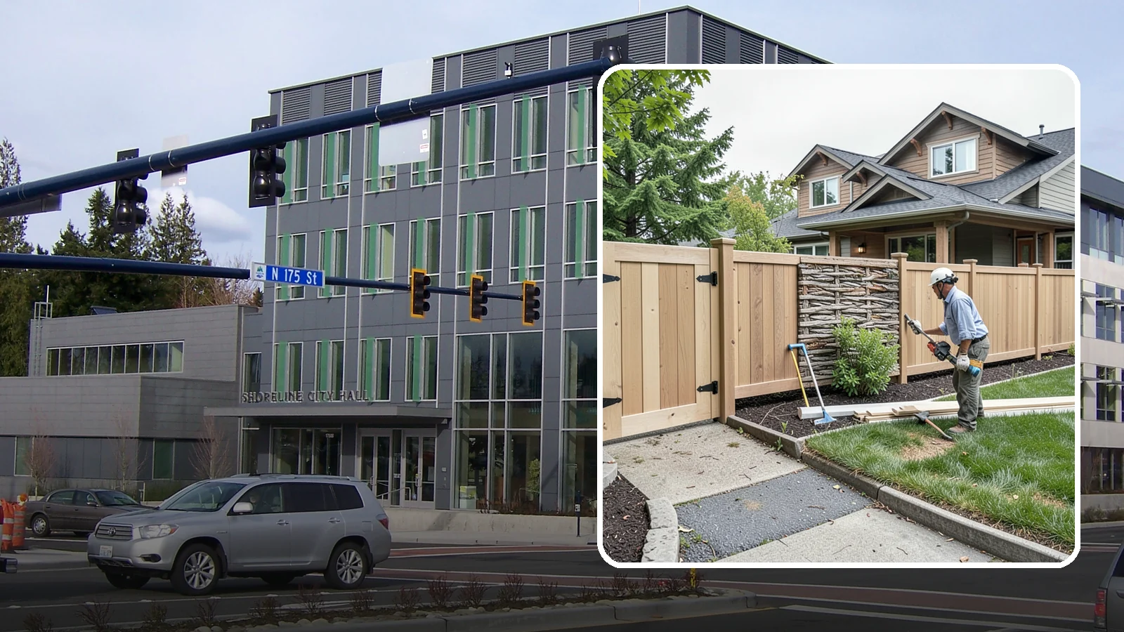 Privacy Fence Installation in Shoreline, King County, WA - A full-height privacy fence that blocks sightlines and buffers noise around your outdoor space.