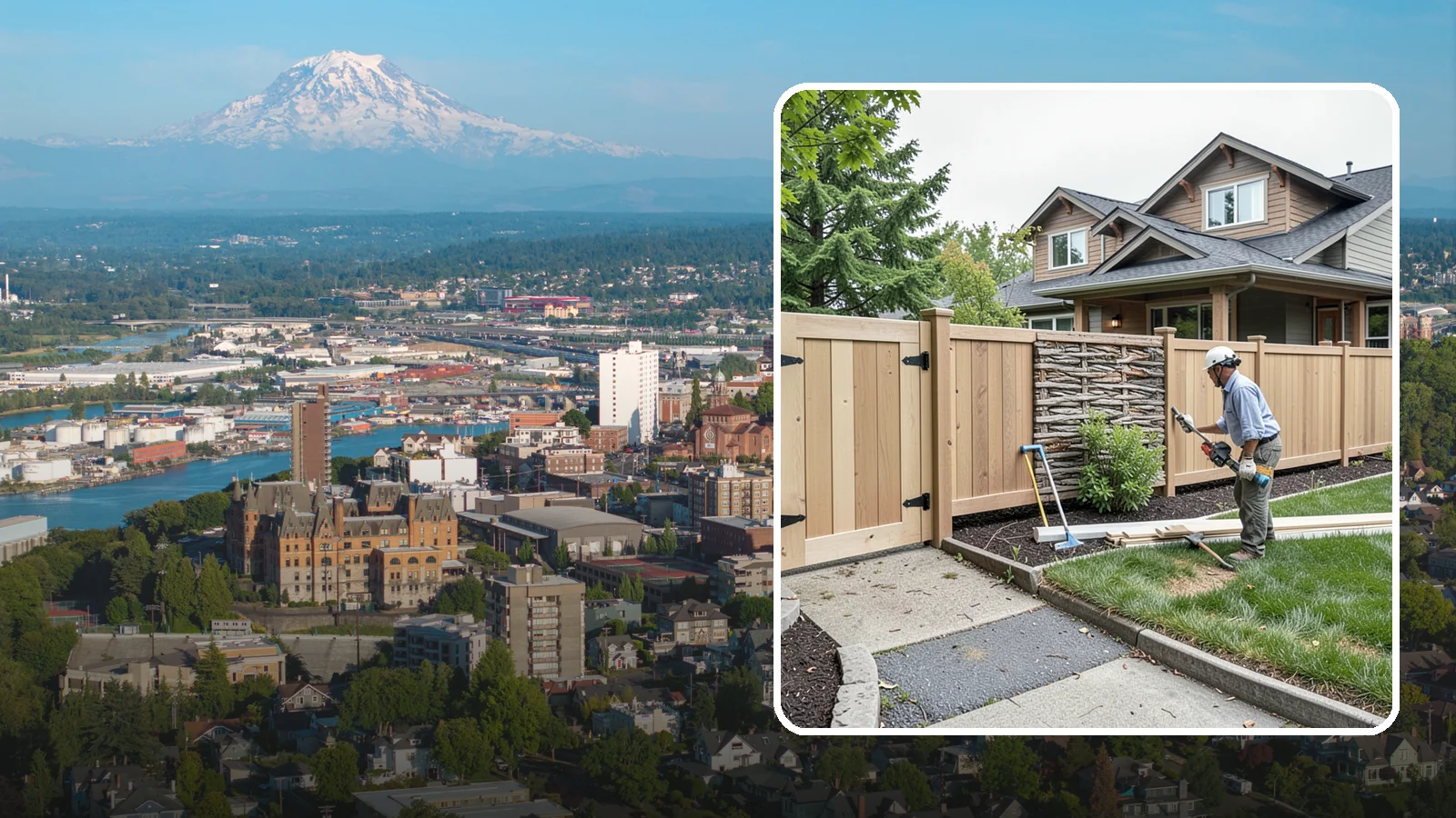 Privacy Fence Installation in Tacoma, Pierce County, WA - A full-height privacy fence that blocks sightlines and buffers noise around your outdoor space.