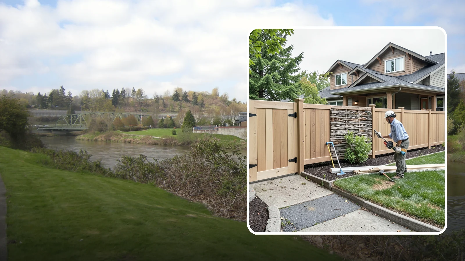 Privacy Fence Installation in Tukwila, King County, WA - A full-height privacy fence that blocks sightlines and buffers noise around your outdoor space.