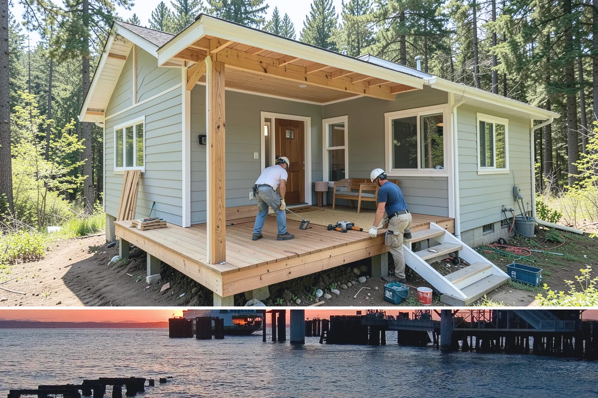 Privacy Screen Installation in Edmonds, Snohomish County, WA - Dry-season installation lets footings cure and finishes bond before winter dampness.