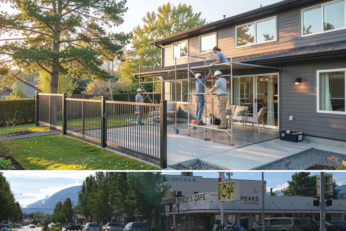 Privacy Screen Installation in North Bend, King County, WA - Dry-season installation lets footings cure and finishes bond before winter dampness.
