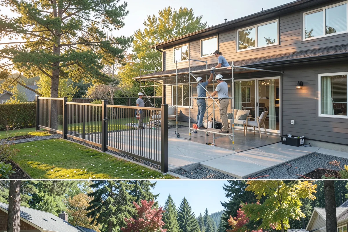 Privacy Screen Installation in Orting, Pierce County, WA - Dry-season installation lets footings cure and finishes bond before winter dampness.