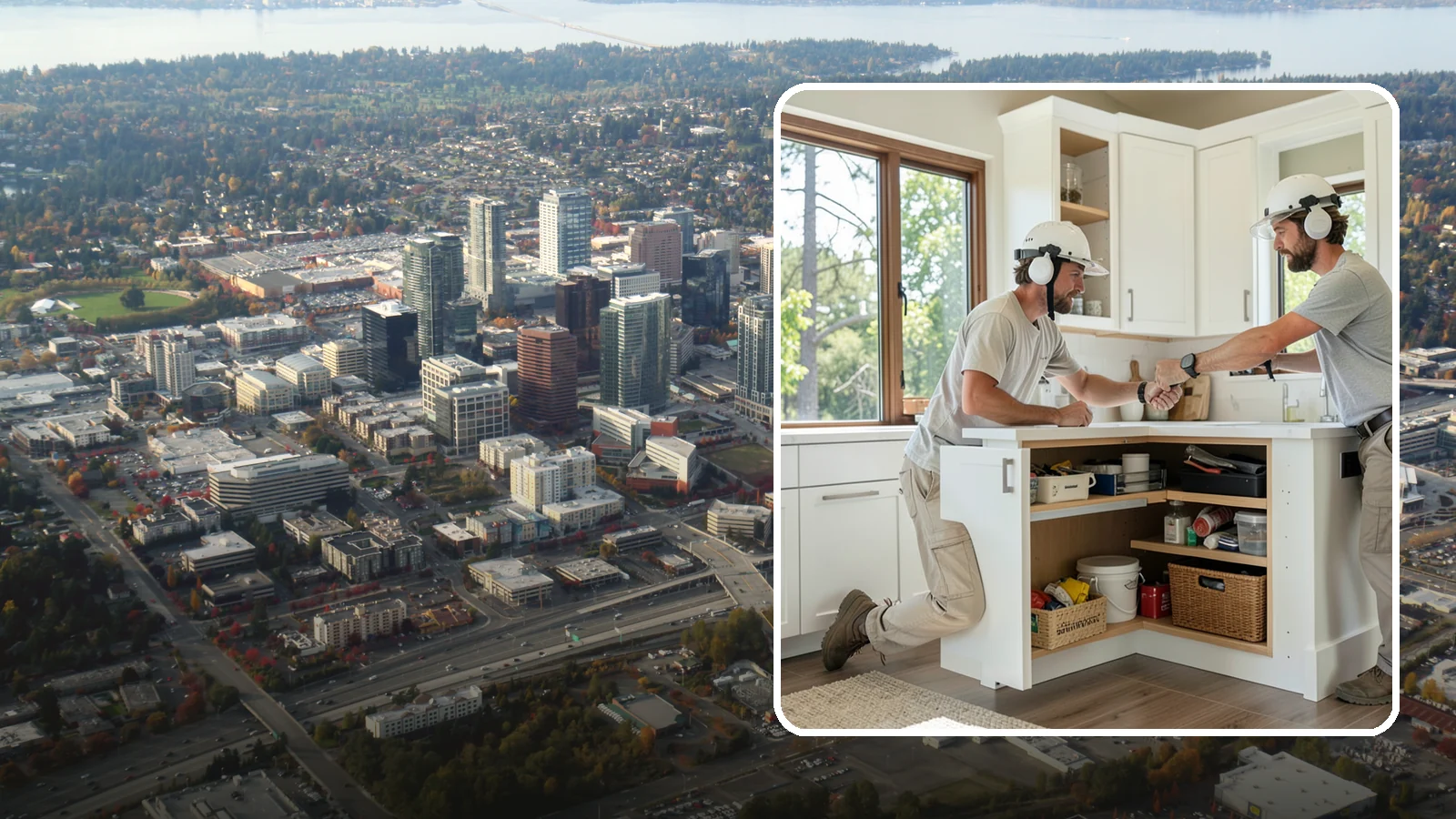 Pull-Out Shelf Installation in Bellevue, King County, WA - Adding roll-out shelves inside existing base cabinets so you can reach items in the back without bending and digging.