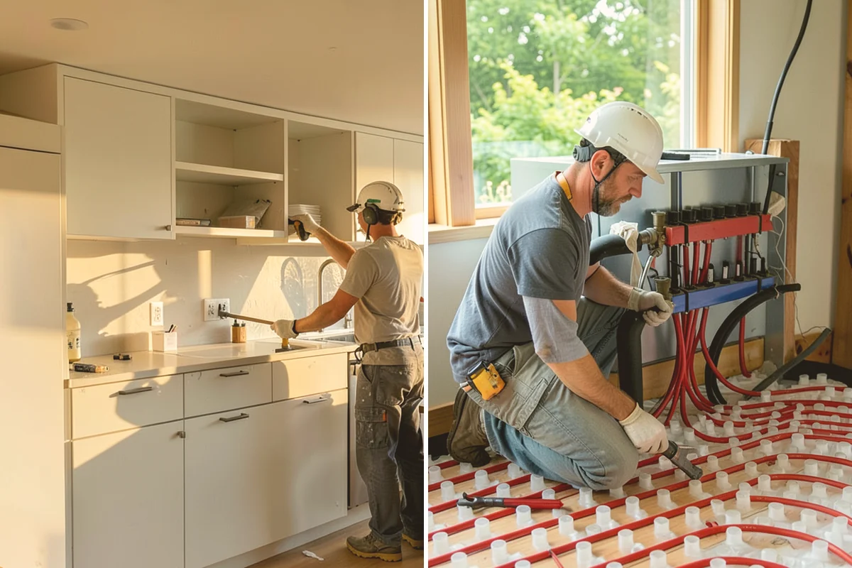Pull-Out Shelf Installation in Bellevue, King County, WA - Measure cabinet interiors and openings