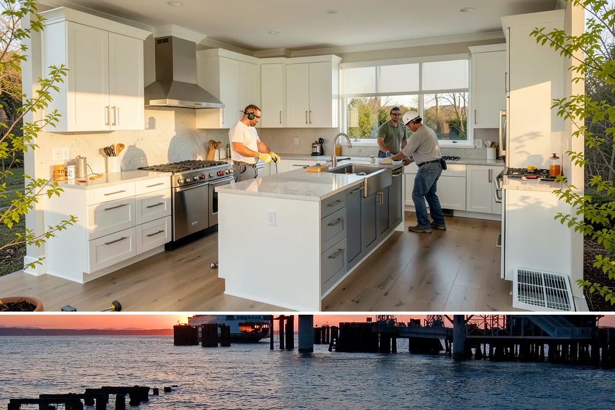 Pull-Out Shelf Installation in Edmonds, Snohomish County, WA - Interior storage upgrades can be installed in any season with no weather dependency.