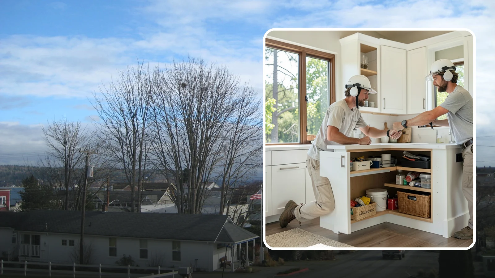 Pull-Out Shelf Installation in Langley, Island County, WA - Adding roll-out shelves inside existing base cabinets so you can reach items in the back without bending and digging.