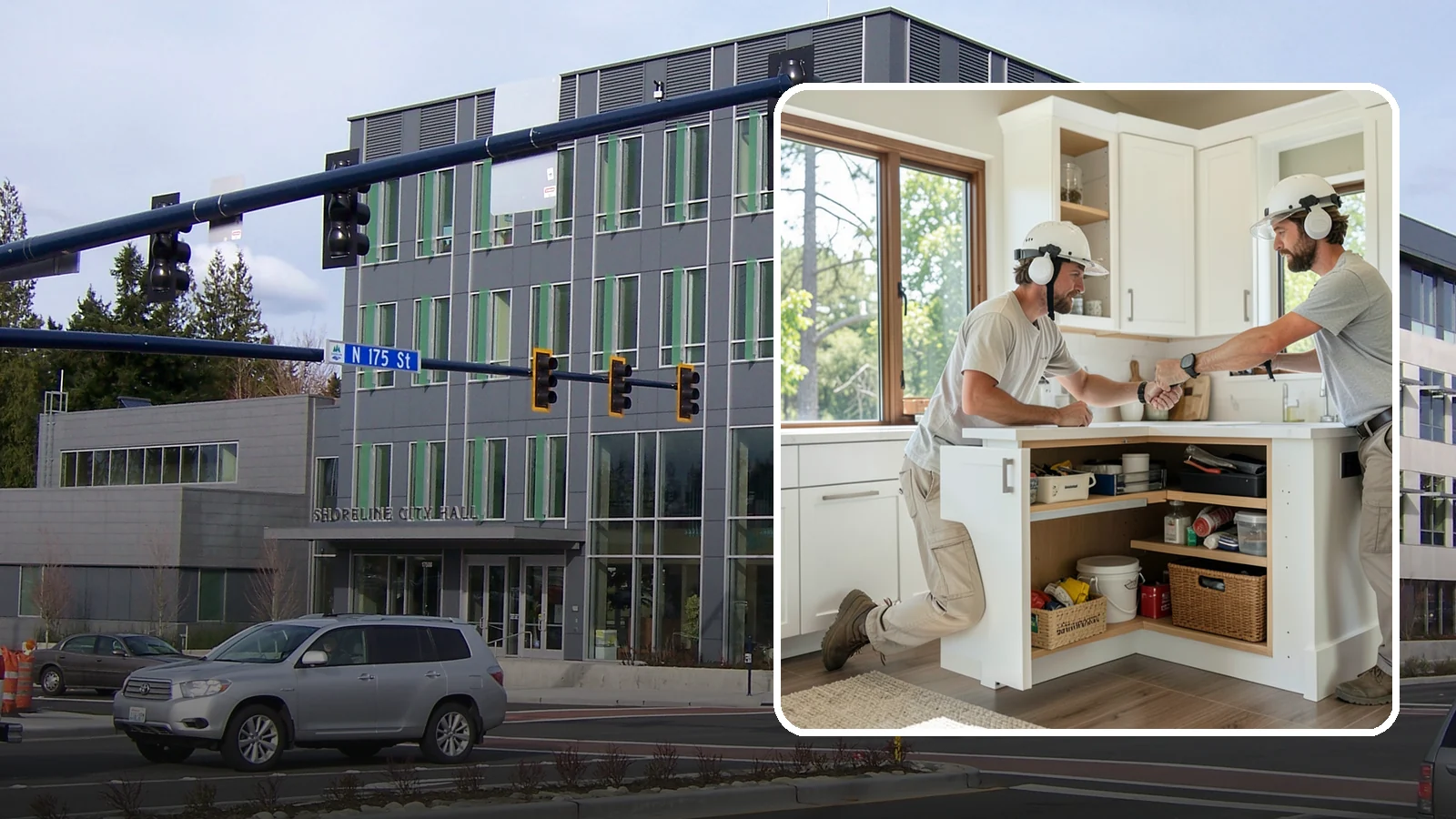 Pull-Out Shelf Installation in Shoreline, King County, WA - Adding roll-out shelves inside existing base cabinets so you can reach items in the back without bending and digging.