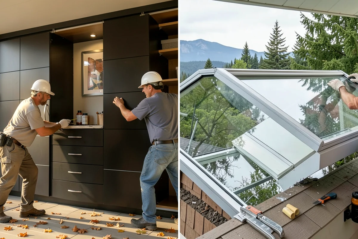 Pull-Out Shelf Installation in Shoreline, King County, WA - Measure cabinet interiors and openings