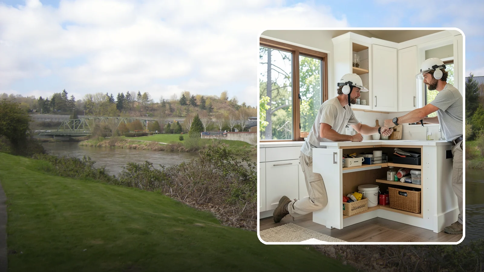 Pull-Out Shelf Installation in Tukwila, King County, WA - Adding roll-out shelves inside existing base cabinets so you can reach items in the back without bending and digging.