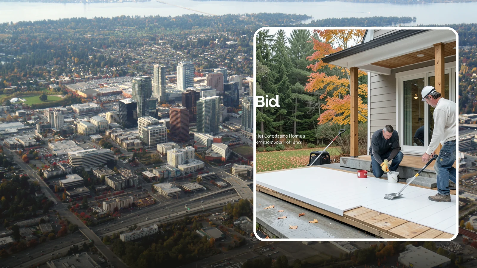 PVC Deck Installation in Bellevue, King County, WA - Fully synthetic PVC decking that offers the ultimate moisture defense for rainy Puget Sound yards.