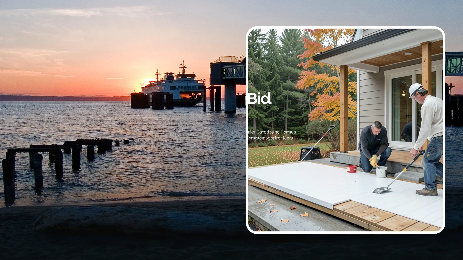 PVC Deck Installation in Edmonds, Snohomish County, WA - Fully synthetic PVC decking that offers the ultimate moisture defense for rainy Puget Sound yards.