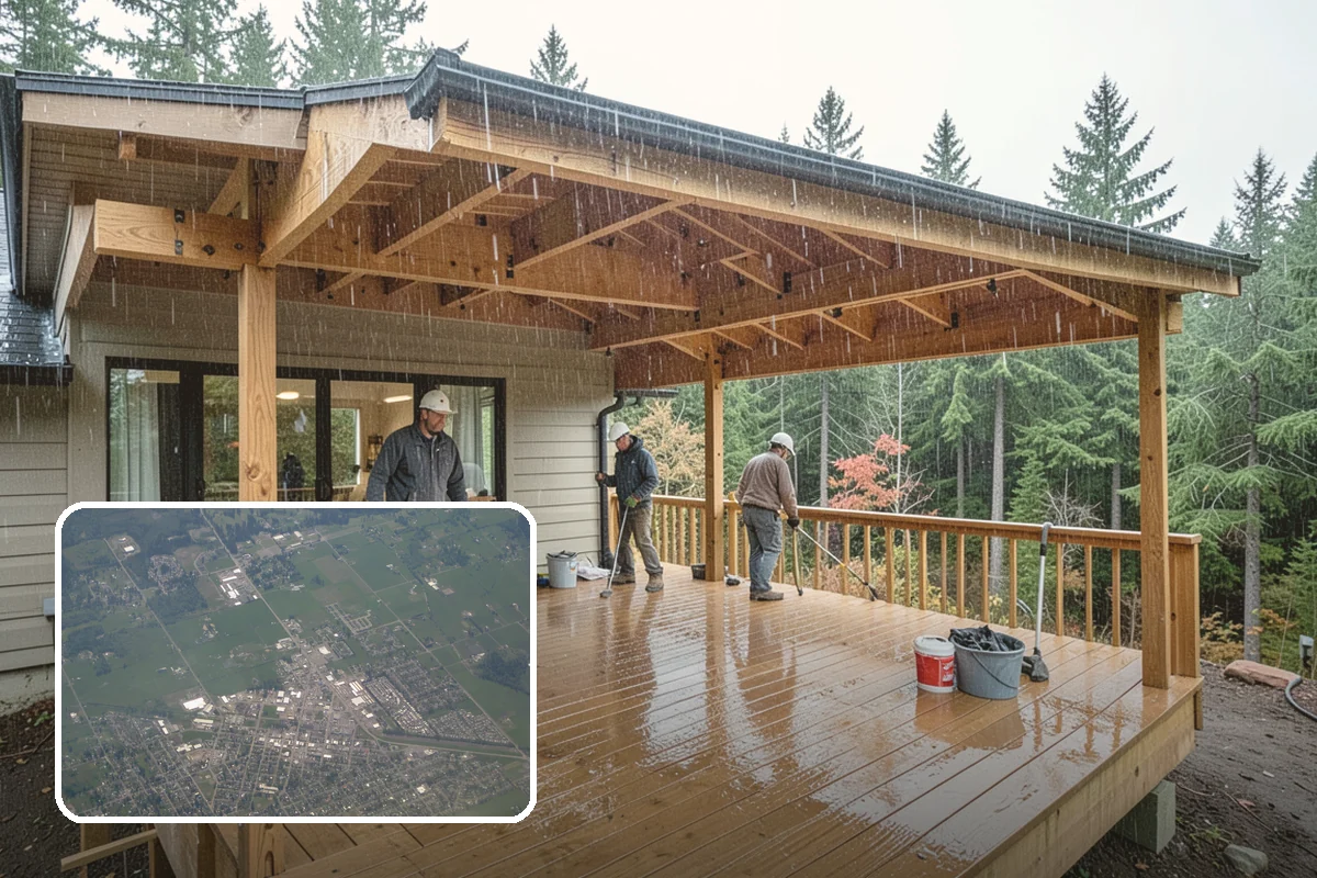 PVC Deck Installation in Enumclaw, King County, WA - One hundred percent synthetic core is impervious to rot and moisture