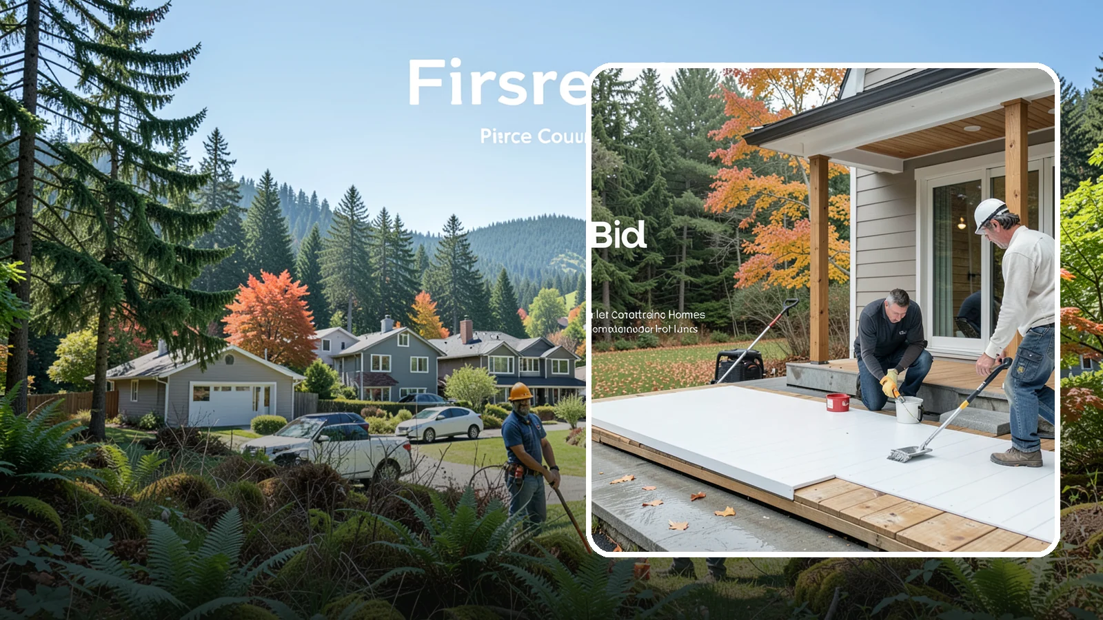 PVC Deck Installation in Fircrest, Pierce County, WA - Fully synthetic PVC decking that offers the ultimate moisture defense for rainy Puget Sound yards.