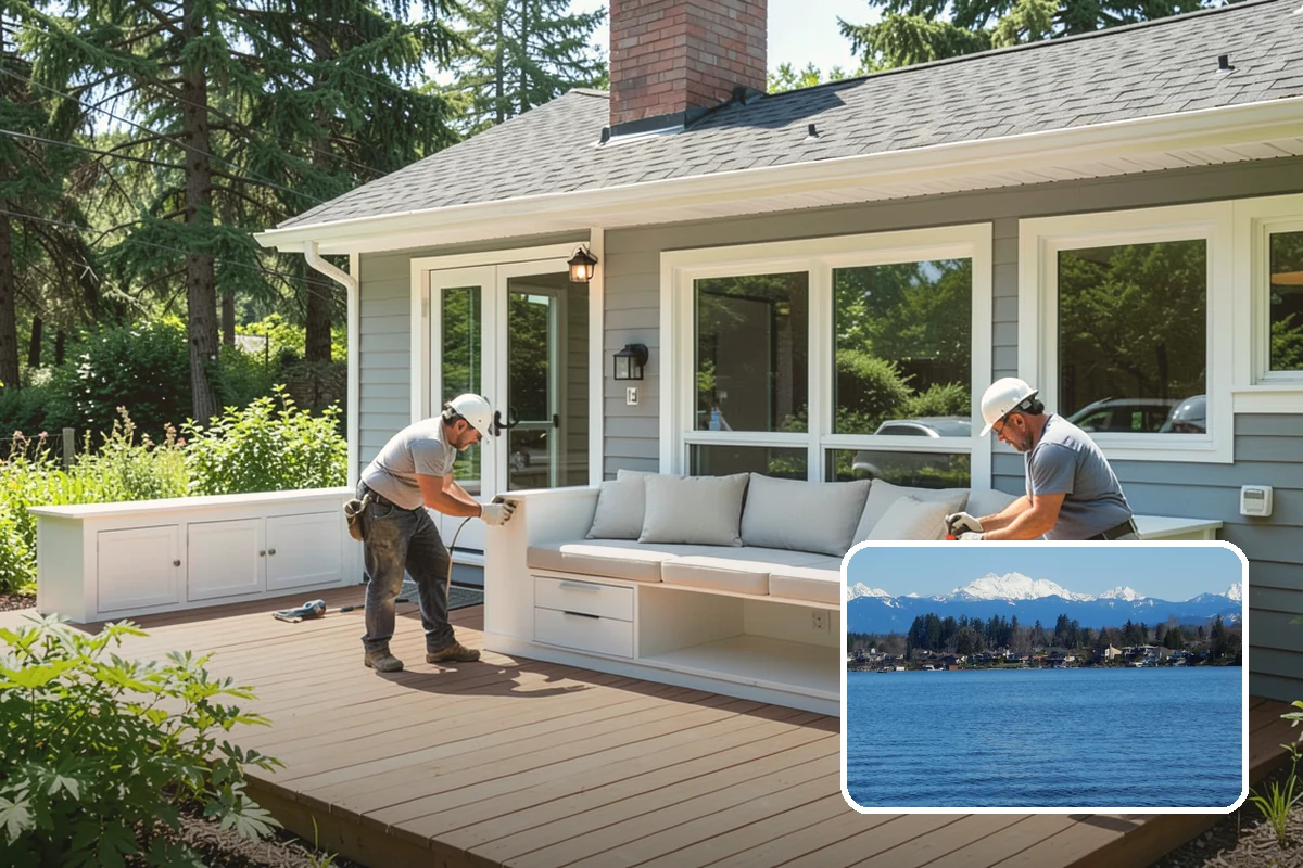 PVC Deck Installation in Lake Stevens, Snohomish County, WA - One hundred percent synthetic core is impervious to rot and moisture