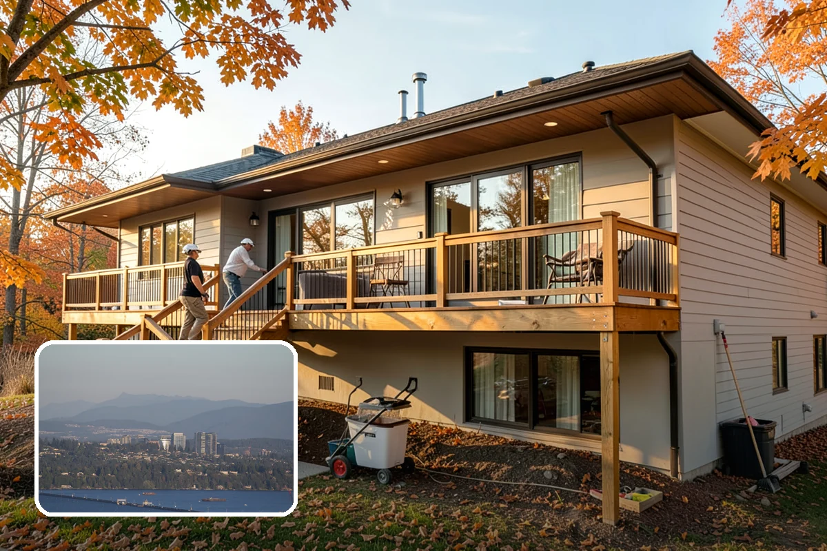 PVC Deck Installation in Medina, King County, WA - One hundred percent synthetic core is impervious to rot and moisture