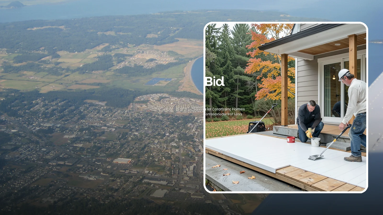 PVC Deck Installation in Oak Harbor, Island County, WA - Fully synthetic PVC decking that offers the ultimate moisture defense for rainy Puget Sound yards.